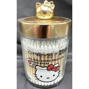 The Crème Shop x Hello Kitty Chic Reusable Jar/Precision Cotton Swabs New Sealed